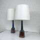 Pair of Scandinavian ceramic table lamps, Søholm Stentøj, Denmark, 1960