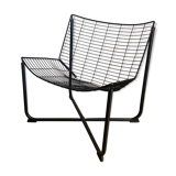 Black räane armchair by niels gammelgaard for ikea