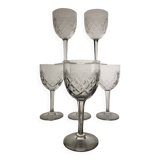 6 verres à eau / vin en cristal