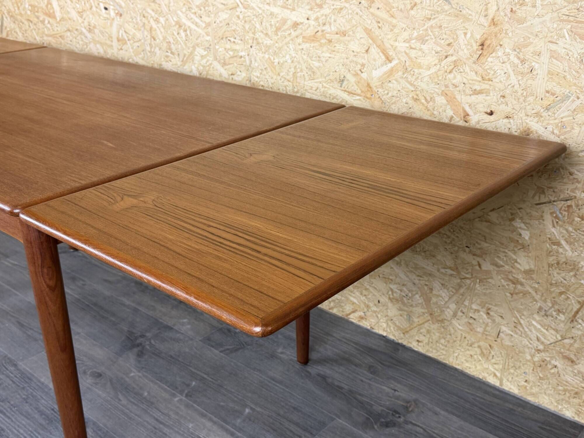 1960s 1970s Teak Extendable Dining Table Made in Denmark Danish Design