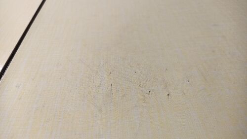 Yellow formica table
