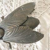 2 cendriers insectes mouches en métal années 50-60