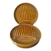 Ensemble de 6 assiettes asperges barbotine