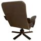 Vintage Scandinavian armchair in curved wood and leather