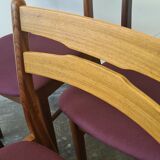 Set of six vintage teak dining chairs