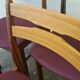 Set of six vintage teak dining chairs