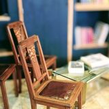 Set of 4 restored Art deco chairs
