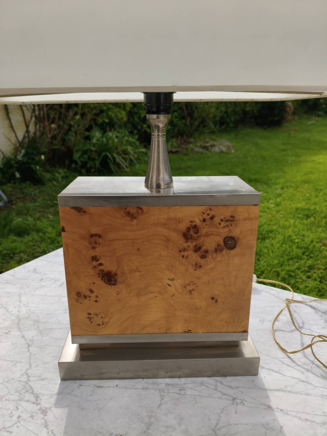 Elm burl lamp