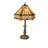 Antique art nouveau lamp with bronze base, 53x32 cm,