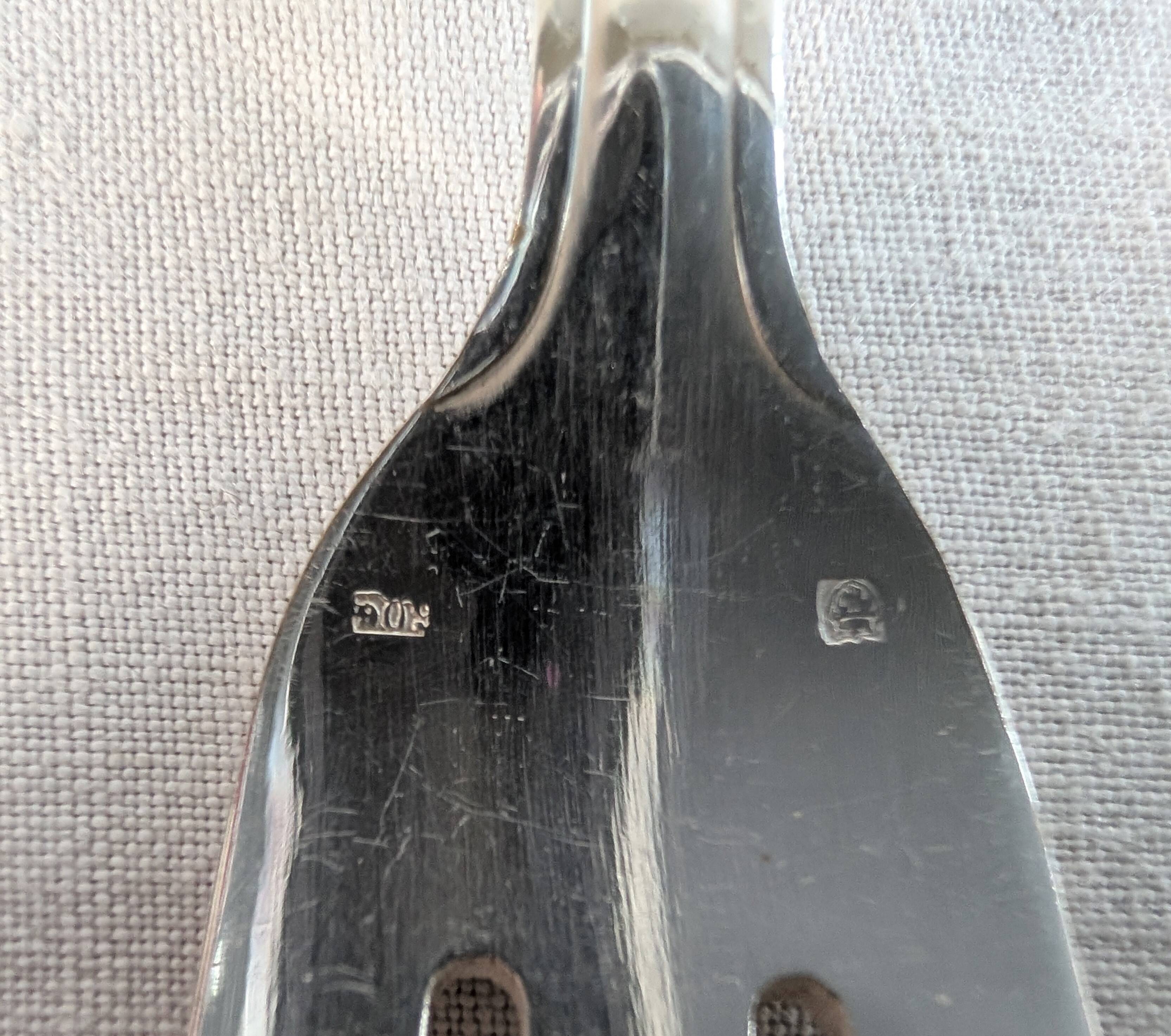 Art Deco silver-plated fish service