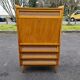 Secrétaire vintage pied compas 1960 rotin