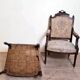 Pair of Louis XVI style queen-style armchairs in richly carved wood