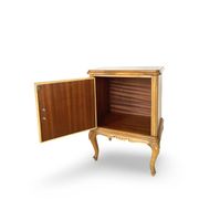 Tables de chevet italiennes en placage de noyer du milieu du siècle, années 1960.