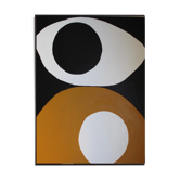 Abstract ochre painting "the eye" 100x80CM