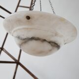 Antique French Alabaster Plafonnier Pendant Light