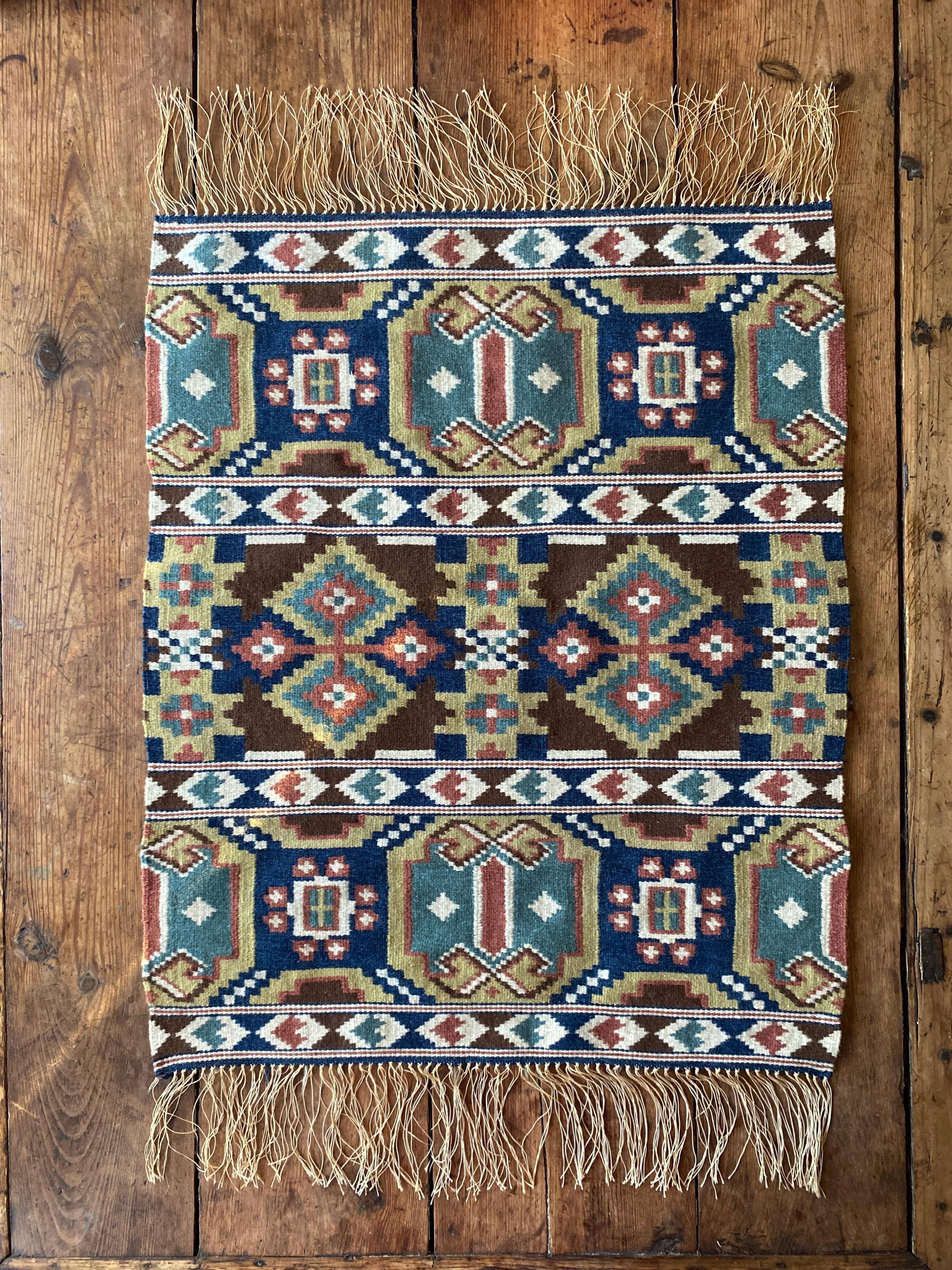 Tapisserie Röllakan artisanale suédoise, Suède, 19e siècle