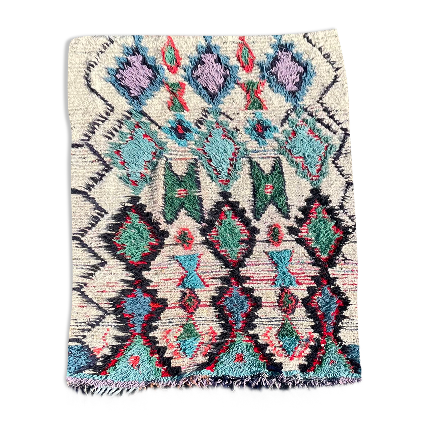 Vintage moroccan carpet from the azilal region 110x160 cm