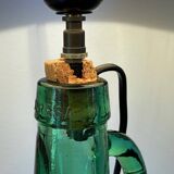 VINTAGE Green Rattan Dame Jeanne Lamp