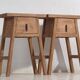 Ensemble de tables de chevet en bois massif. Ensemble de 2 pièces