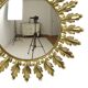 Mid Century Copper Plated Metal Sun Mirror Deknudt Convex 50cm