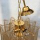 Clear and gold “selle” murano glass chandelier d50