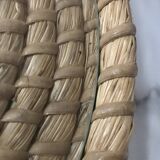 Turned wicker tray and vintage glass