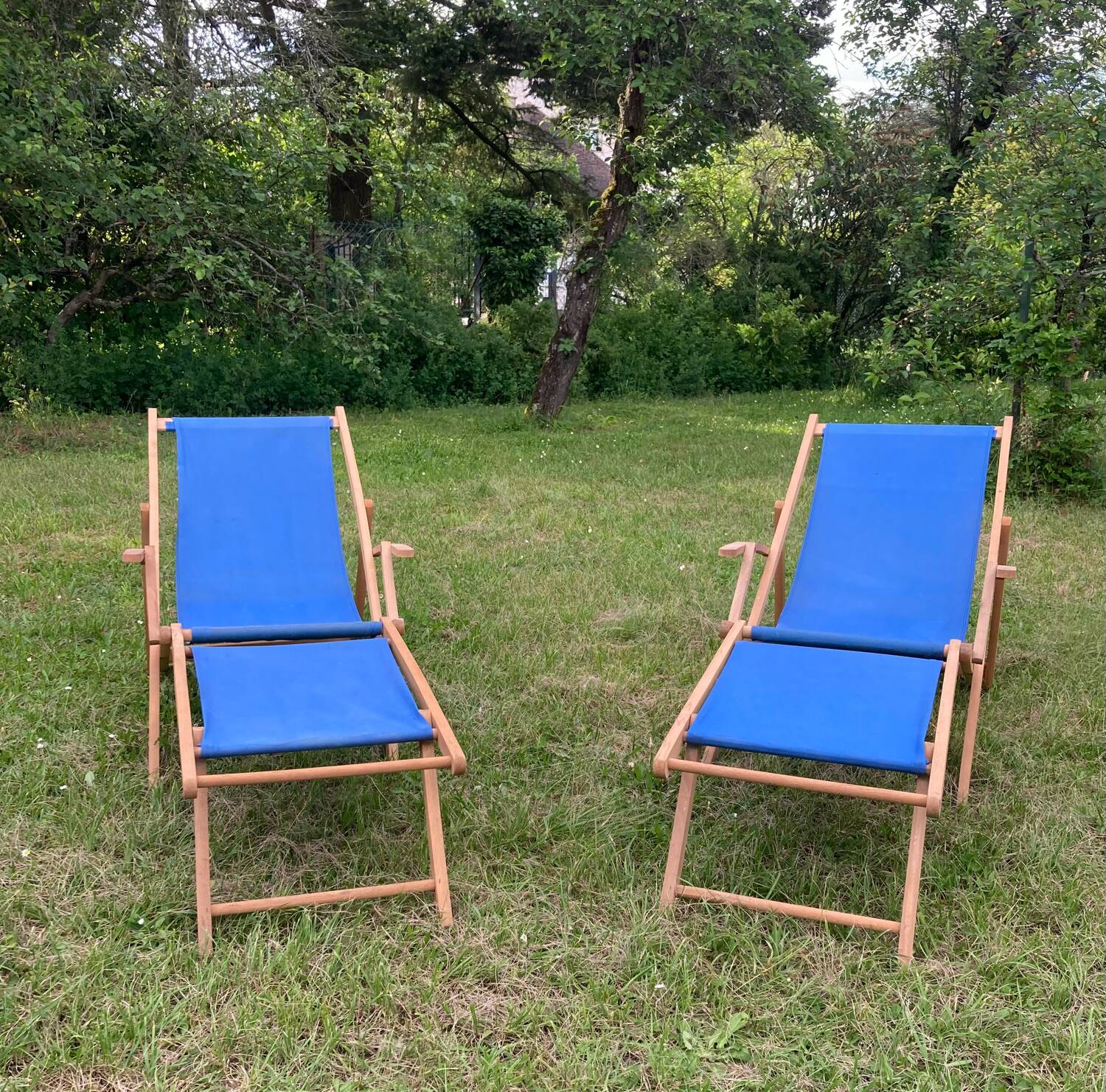 Mid 20th century sun loungers