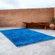 Mystical blue wool Moroccan rug 150/250cm