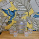 Digestive service in sandblasted glass - carafe and old glasses 50s