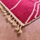 Tapis Beni Ouarain en laine rose