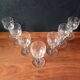 7 small transparent aperitif glasses vintage France