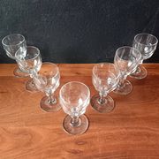 7 verres à apéritif vintage, France