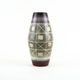 West German ceramic vase with geometric pattern, glazed pottery from the 1970s
