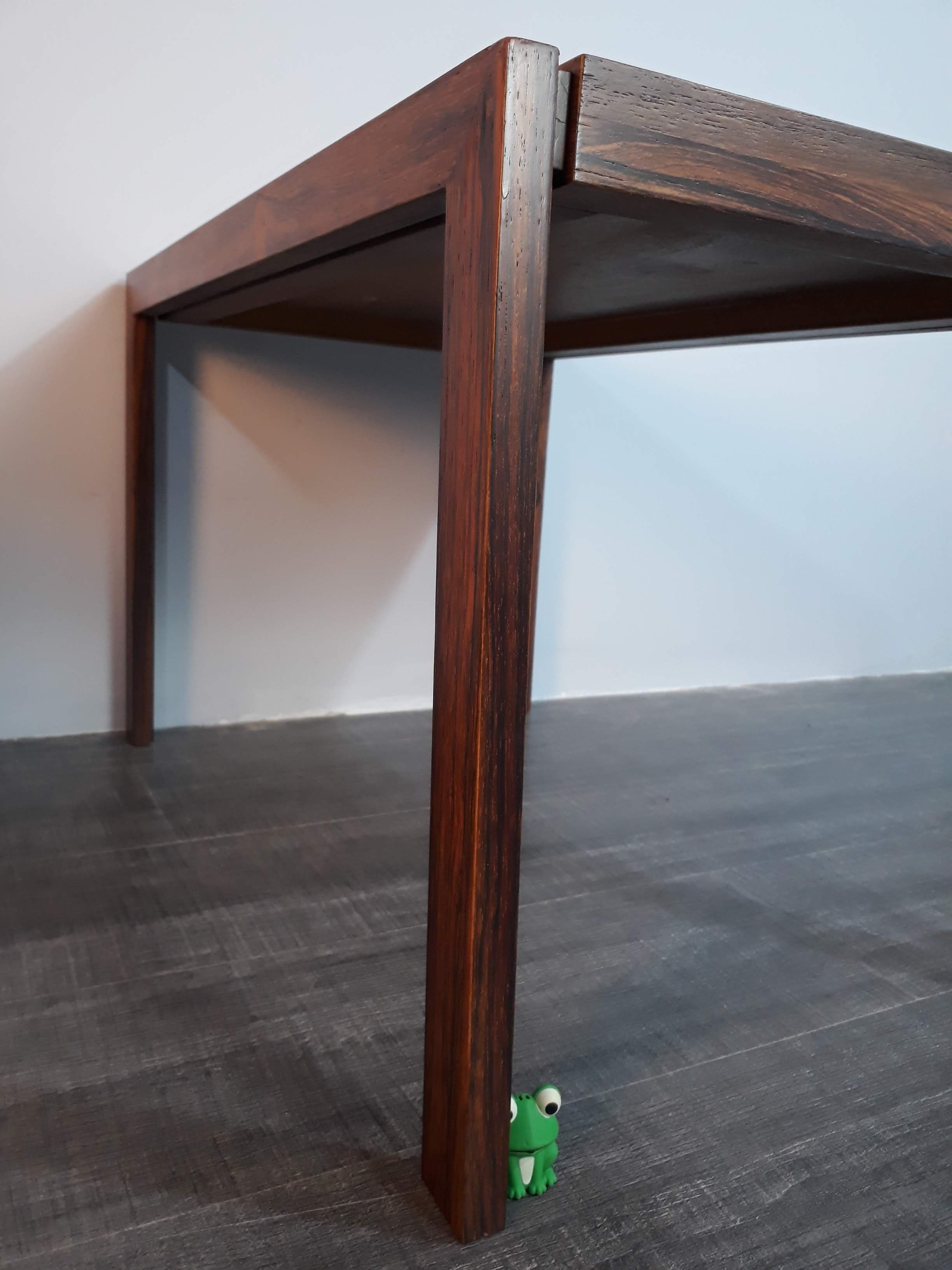 Table d'appoint en palissandre vintage scandinave 1960s