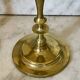 Old pair of turned brass candlesticks