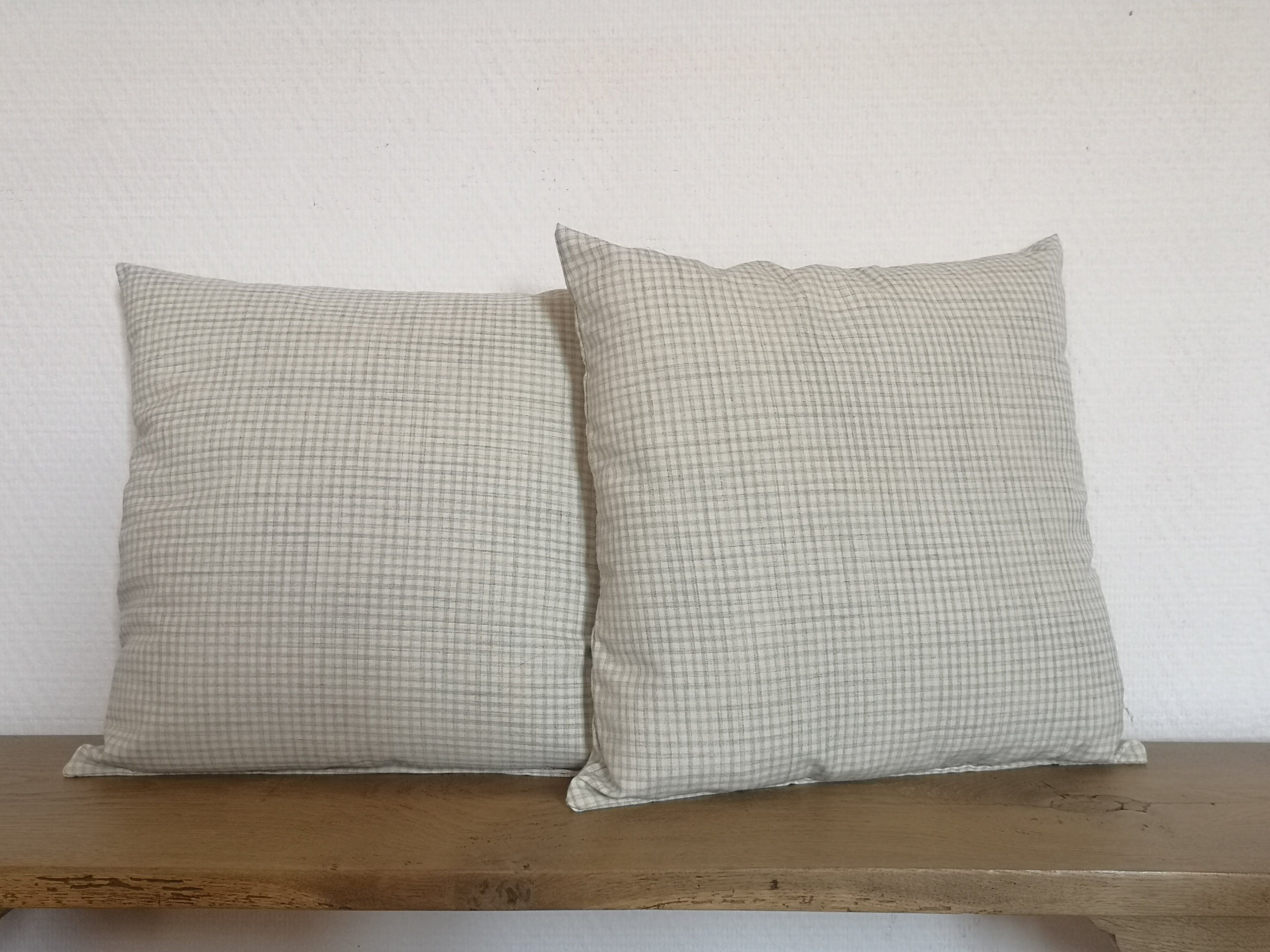 Vichy print cushion set