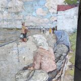 Tableau ancien 120 x 205 cm