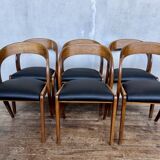 Set of 6 Baumann Gondola bistro chairs in curved wood