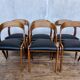 Set of 6 Baumann Gondola bistro chairs in curved wood