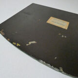 Old, chise-chisled mirror art deco silvering copper