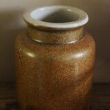 Vase, Glazed Vintage Stoneware Pot for Interior Use