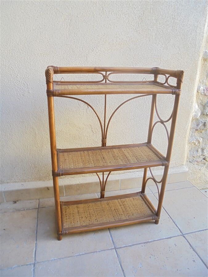 Rattan shelf