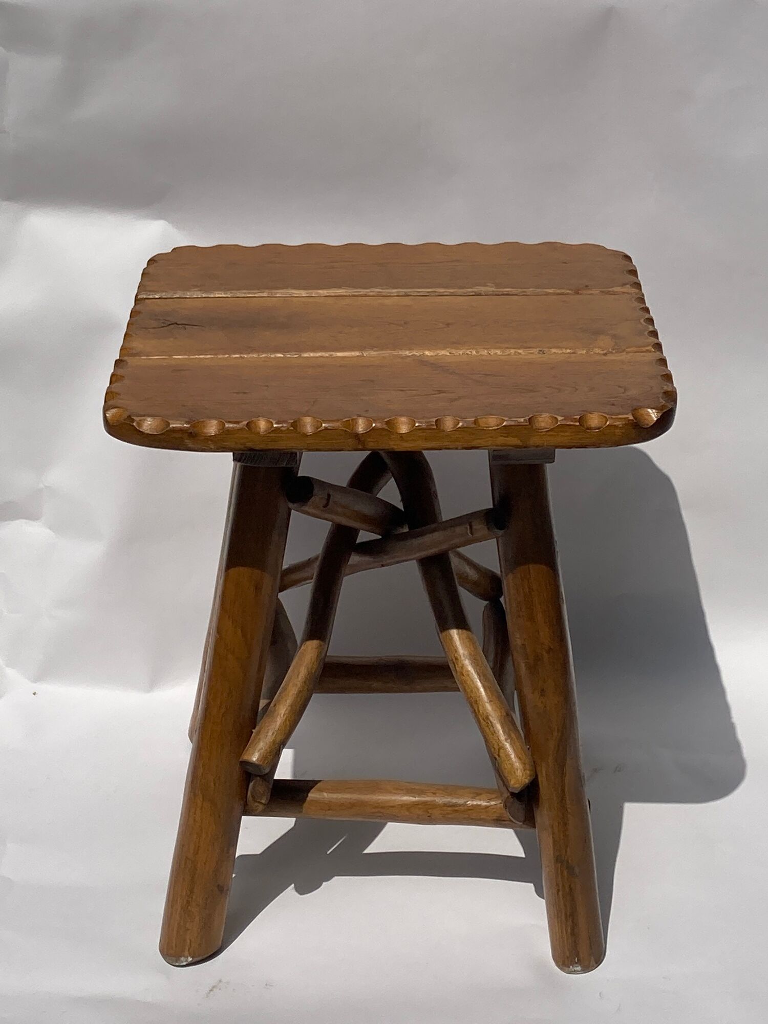 Brutalist Wabi Sabi organic tree stool or hocker