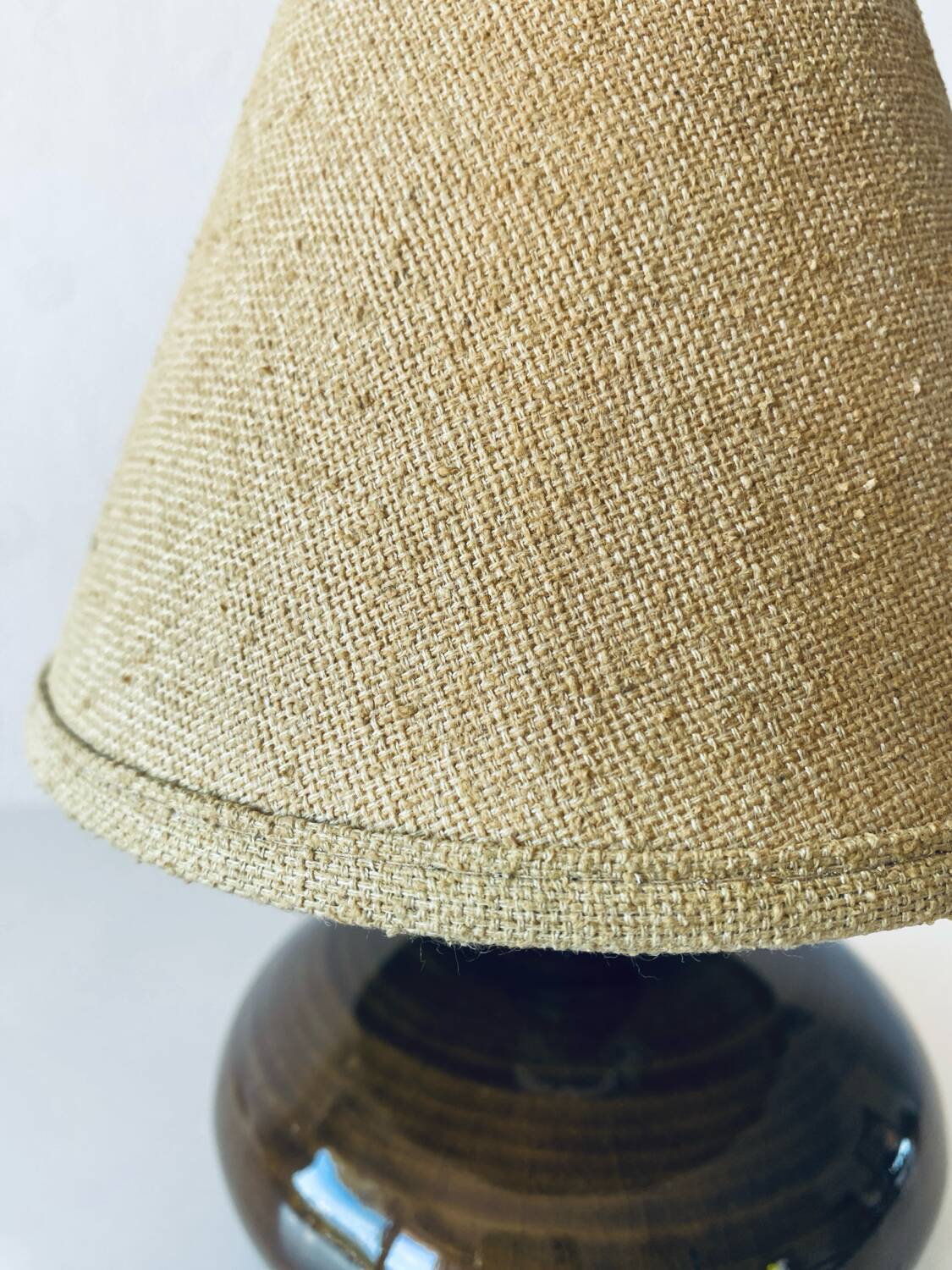 Vintage enameled ceramic lamp