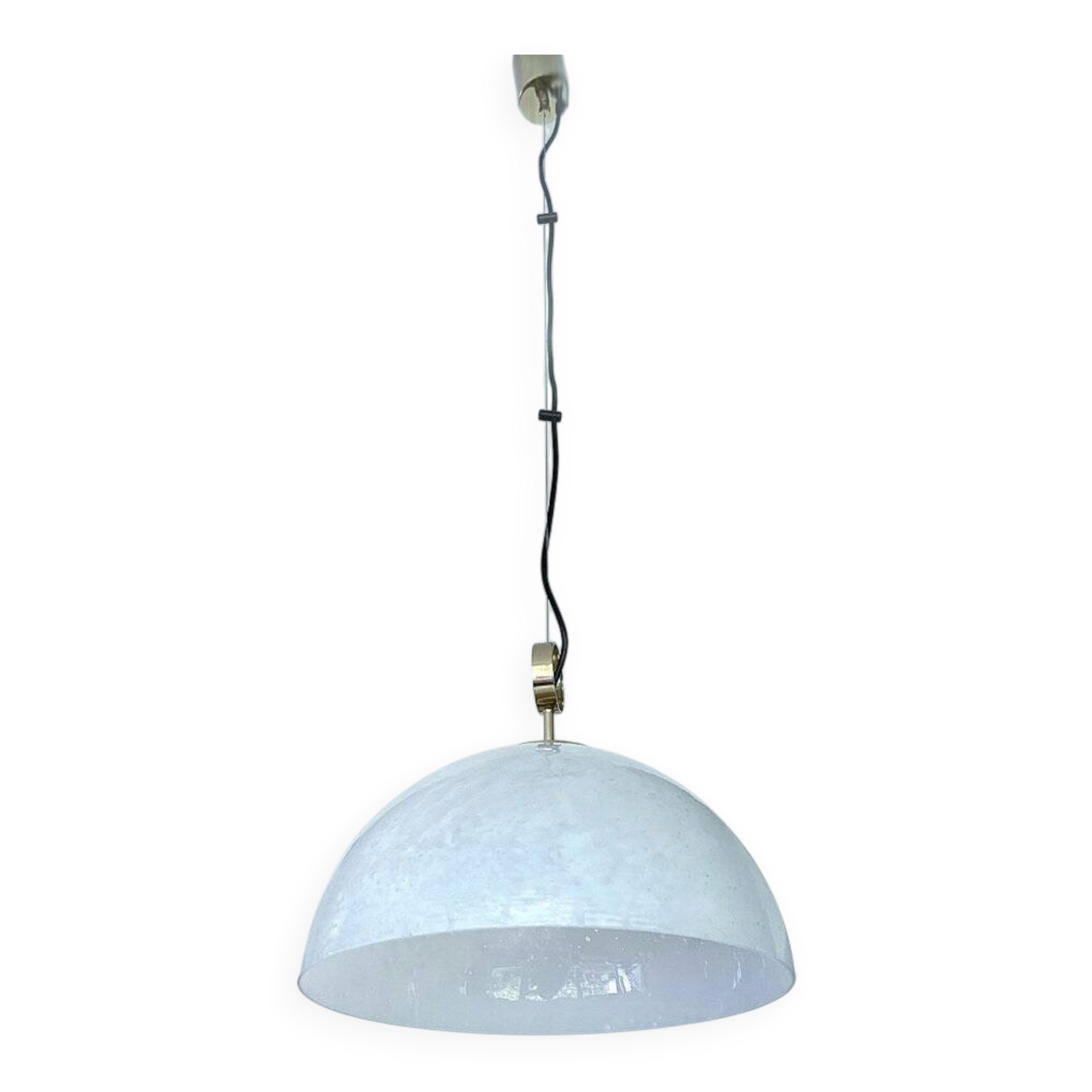 Suspension vintage en verre de Glashütte Limburg, années 1970