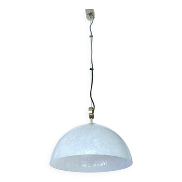 Suspension vintage en verre de Glashütte Limburg, années 1970