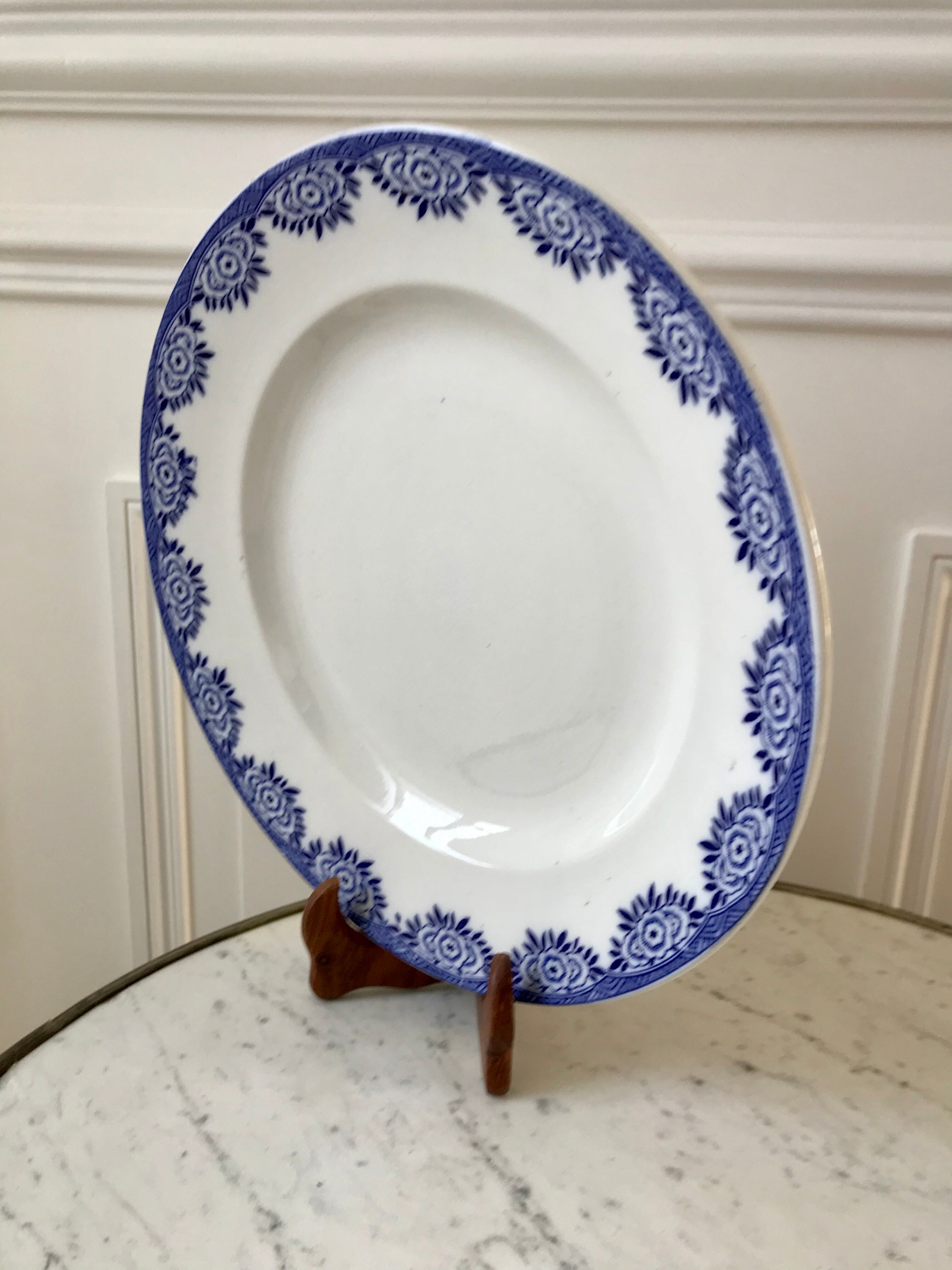 large round dish DIgoin Sarreguemines Casino model "Capri" years 50-60