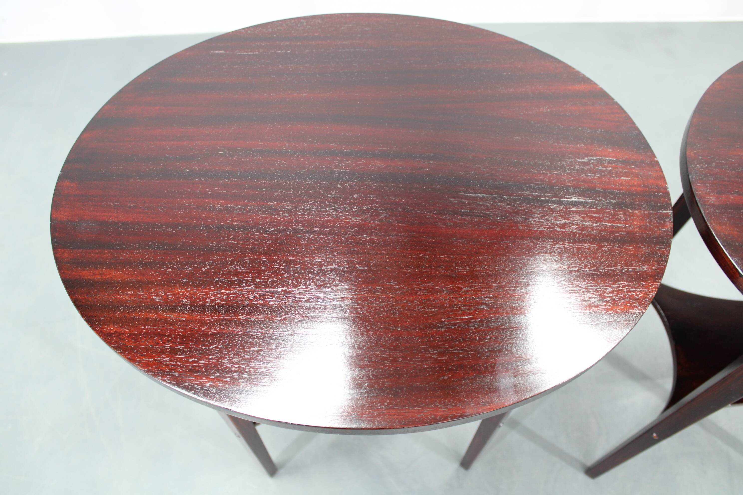 1930s pair of restored Thonet side tables No. 206, Czechoslovakia