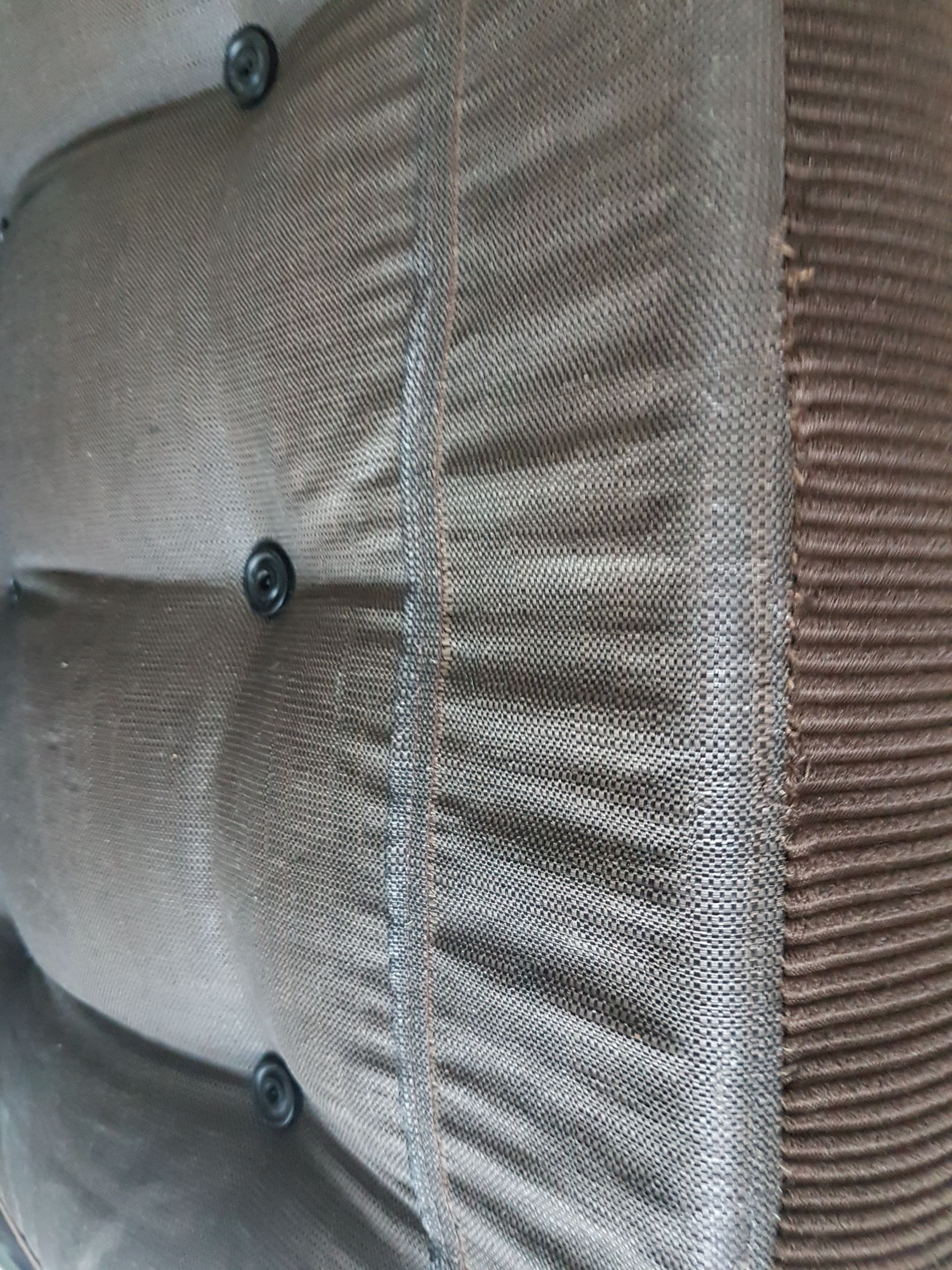 Chair tubular in Brown velvet of the 1970s