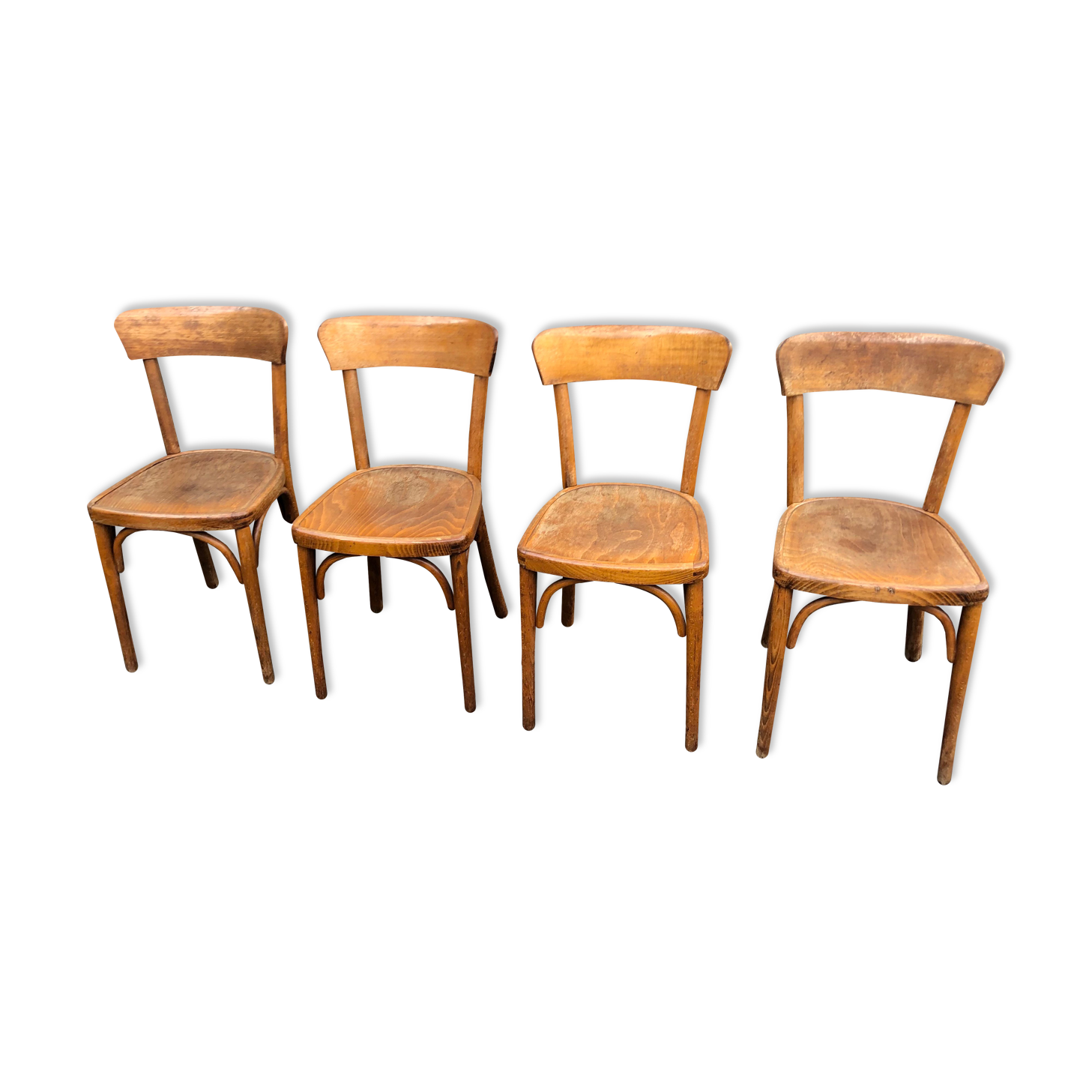 Lot of 4 vintage bistro chairs